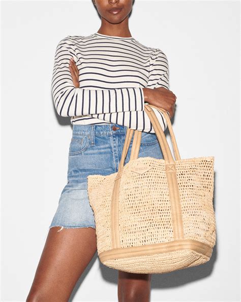 lightweight raffia tote